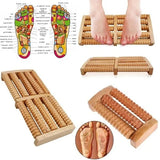 Traditional Wooden Roller Foot Massager, Natural Wood Foot Roller