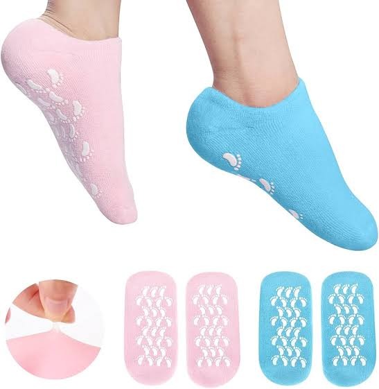 Reusable Silicone Spa Gel Socks Pair