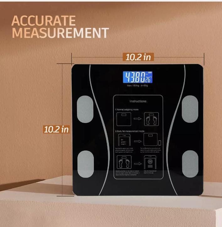 Digital Smart Bluetooth Body Weight & BMI Scale with Body Composition App