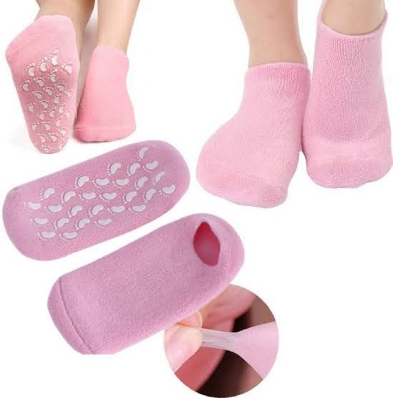 Reusable Silicone Spa Gel Socks Pair